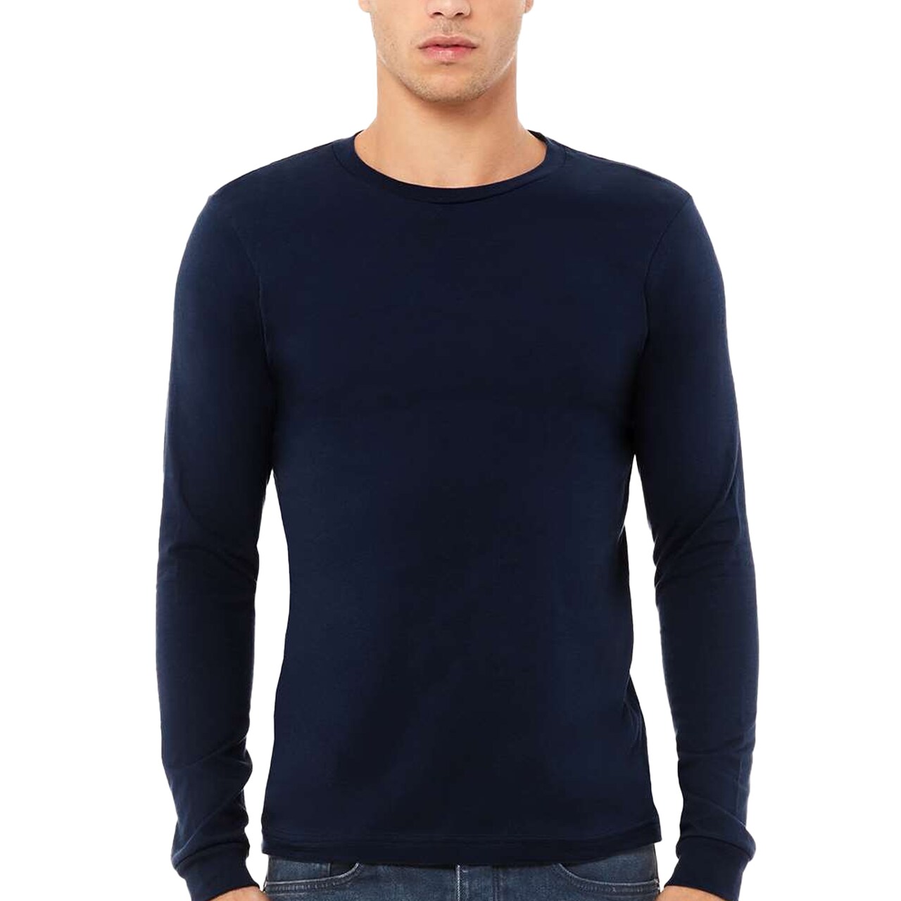 Bella + Canvas Long Sleeve T-Shirt, Men’s Heavy Cotton Jersey Tee.